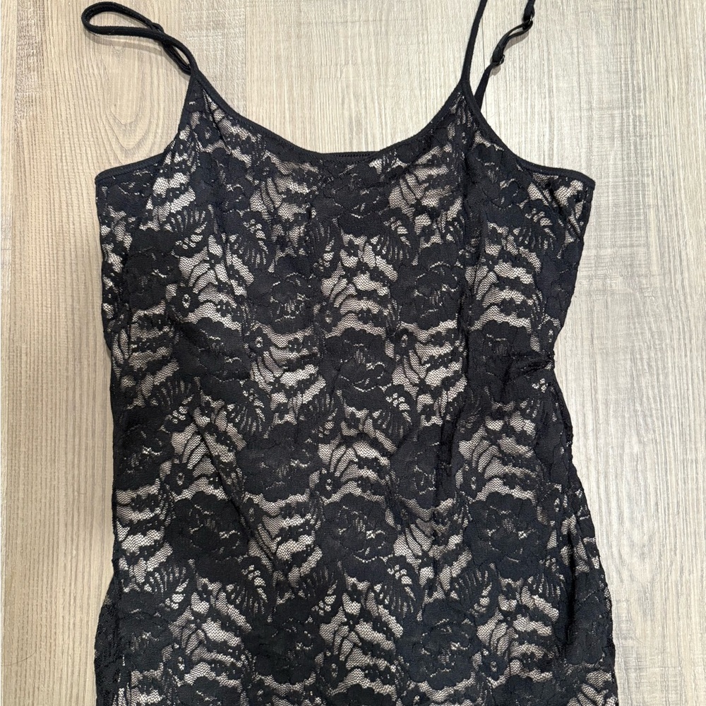 Black Lace Spaghetti Strap top